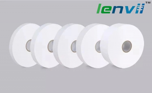 LENVII空白捲筒，用於打印洗滌護理標籤，聚酯紙織物材料，洗滌標籤，護理標籤