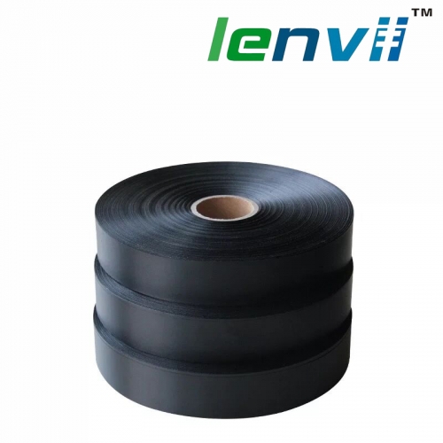 LENVII黑色空白捲筒，用於印刷洗滌標籤，緞紋織物材料，黑色洗滌標籤