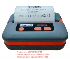 適用於IOS打印機的4英寸/ 120毫米便攜式熱敏條形碼標籤藍牙票據打印機 LENVII M421